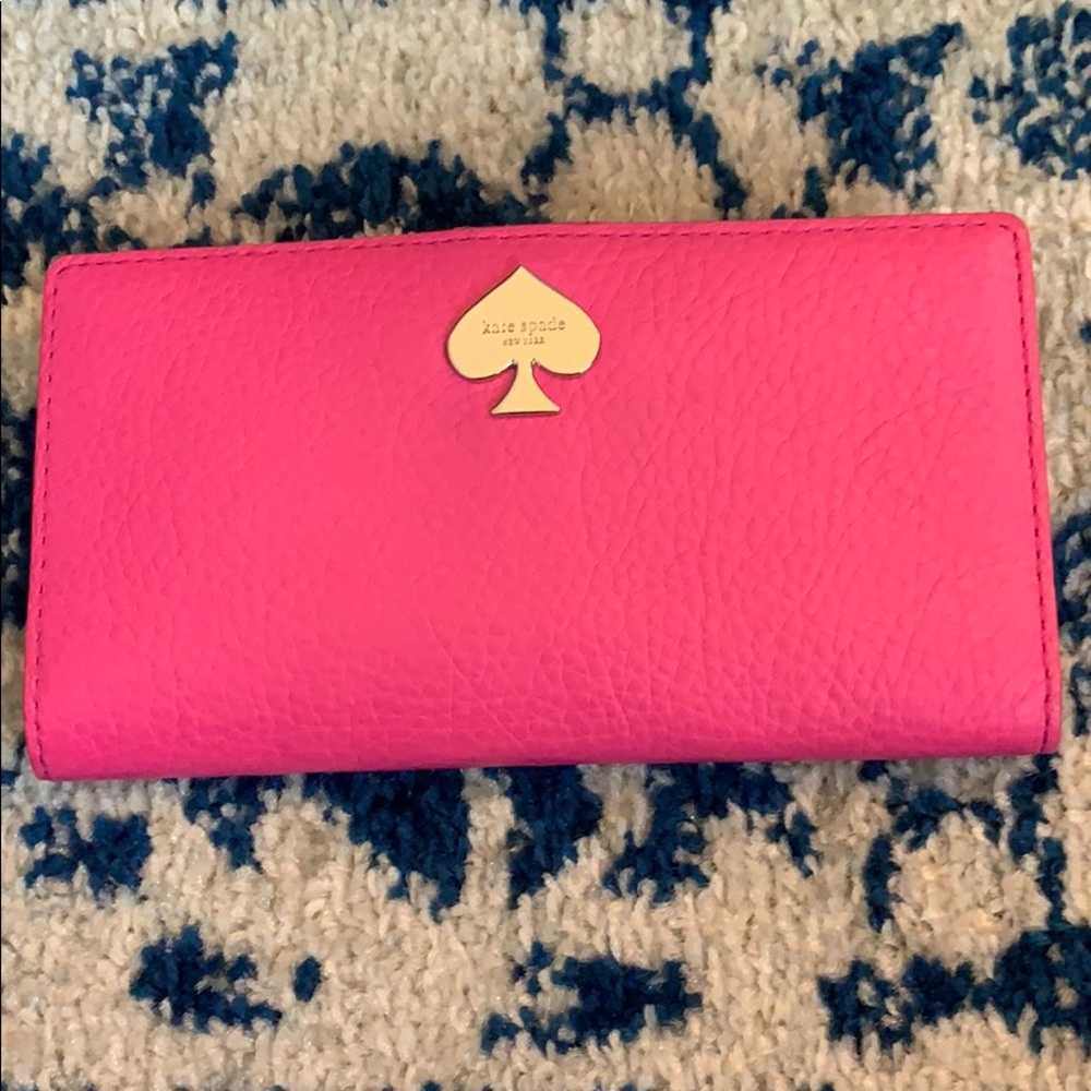 Kate Spade Hot Pink Leather Wallet